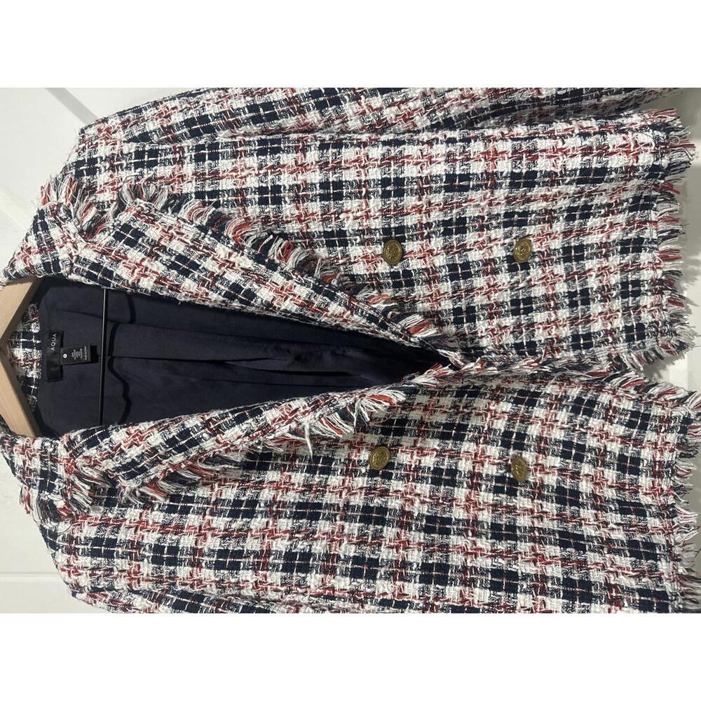 AQUA Women's Tweed Blazer Jacket, Size Small - Picture 3 of 5